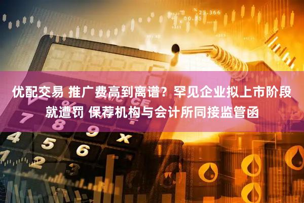优配交易 推广费高到离谱？罕见企业拟上市阶段就遭罚 保荐机构与会计所同接监管函
